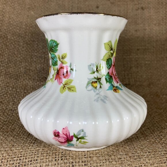 Aynsley & Co Floral Vase 4" Tall Herbert Aynsley Staffordshire - Picture 4 of 7